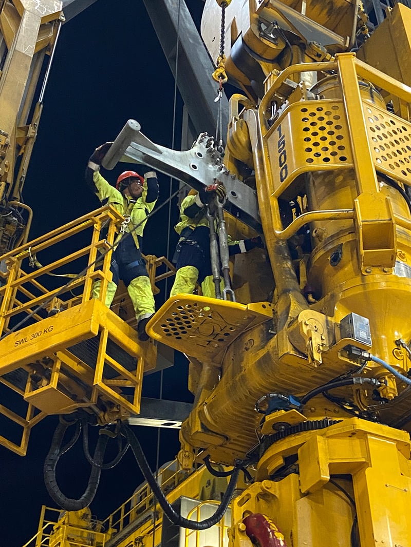Top Entry Wireline System installed on 8th generation drillship, designed and delivered by Future Production.
